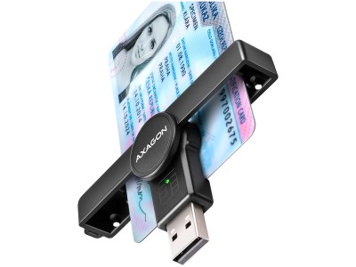 Axagon Foldable pocket USB-A contact Smart