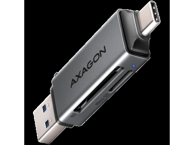 Axagon CRE-DAC External, Type-C+Type-A 2-slot SD/microSD