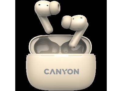 CANYON headset OnGo TWS-10 ANC+ENC Beige