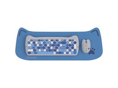 CANYON HSET-W6 EN Keyboard+Mouse Kitty Edition