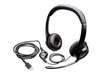 LOGITECH H390 Corded Headset - BLACK