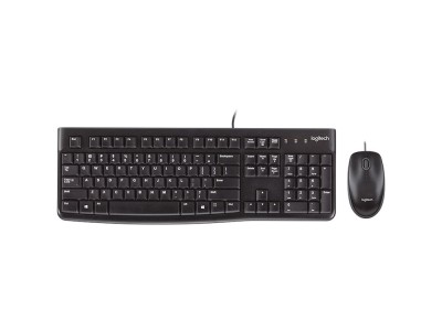 LOGITECH MK120 Corded Combo - BLACK