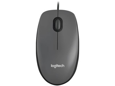 LOGITECH M100 Corded Mouse - BLACK