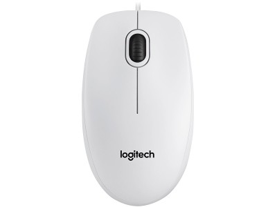 LOGITECH B100 Corded Mouse - WHITE