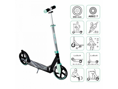 Muuwmi Aluminium Scooter skrejritenis 205 mm