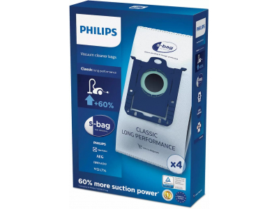 PHILIPS Putekļu maisi S-bag 4gab
