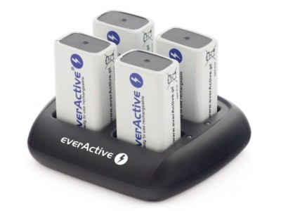 EverActive™ NC-109 lādētājs 4x 9V Ni-MH
