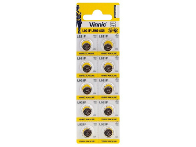 Vinnic G6 baterijas Vinnic Alkaline LR921/SR920/371