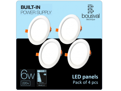 Bousval Électrique™ Komplekts 4 gabali apaļas
