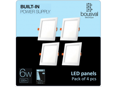 Bousval Électrique™ Komplekts 4 gabali kvadrāt