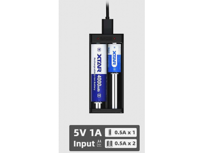 XTAR ® MC2 lādētājs Li-ion akumulatoriem