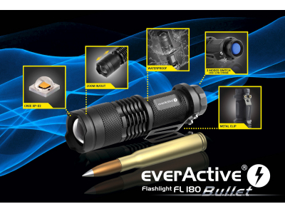 EverActive™ Lukturis everActive FL-180 1xAA baterija