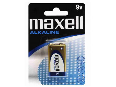 Maxell 6LR61/9V baterijas Maxell Alkaline iepakojumā