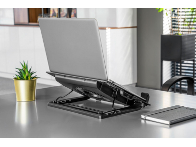 Ergonomisks laptopa dzesēšanas statīvs | Ventilators