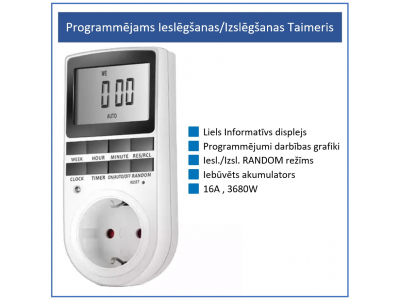 ElectroBase ® Programmējams Ieslēgšanas / Izslēgšanas