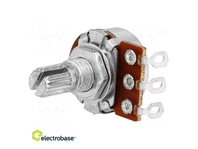 Potentiometer: shaft; single turn; 10k?; 63mW