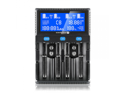 EverActive™ UC-4200 viedais lādētājs Li-ion/Ni-MH/LiFePO4/9V, 2A