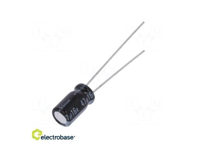 Kondensators: elektrolītiskais | THT | 47uF