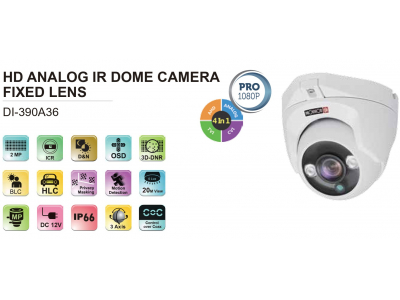 AHD/Turbo HD/TVI/CVI Kamera 2 MP 3
