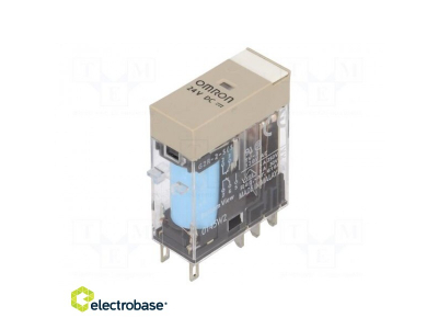 Relejs: elektromagnētisks; DPDT; Ucoil: 24VDC; 5A/250VAC