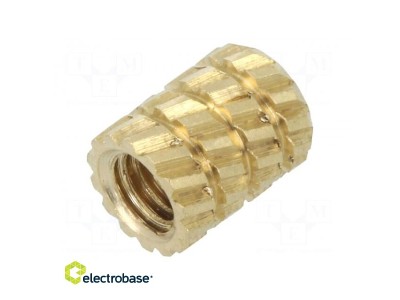 Threaded insert; brass; without coating; M3