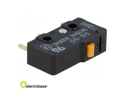 Microswitch SNAP ACTION; without lever; SPDT