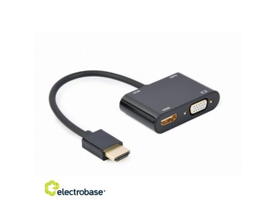 I/O ADAPTER HDMI TO HDMI/VGA/A-HDMIM-HDMIFVGAF-01 GEMBIRD