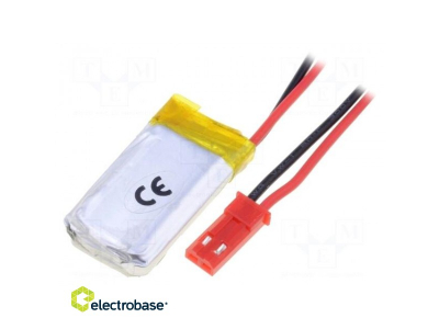 Re-battery: Li-Po; 3.7V; 250mAh; cables