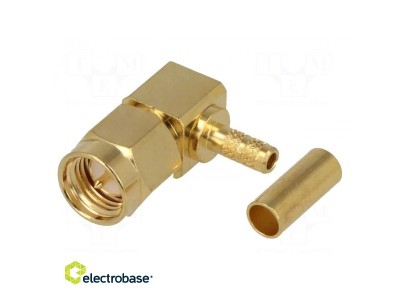 Plug; SMA; male; angled 90°; LMR100