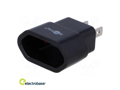 Adapter; Out: EU; Colour: black; Input: