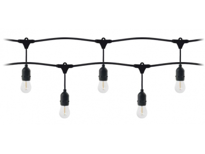 Lampu virtene 10 metri, IP44, melna