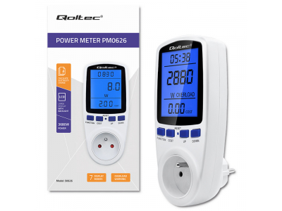 Qoltec ® Kontaktligzdas elektroenerģijas skaitītājs |
