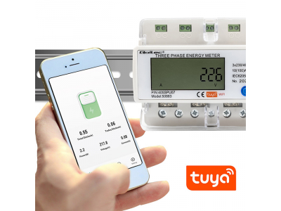 Qoltec ® Wi-Fi trīsfāžu elektroniskais jaudas