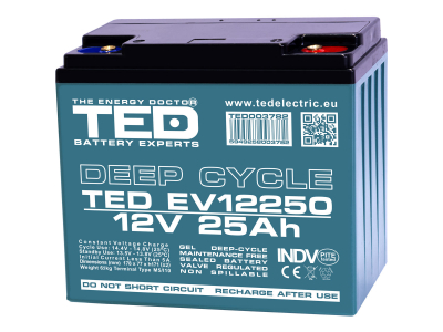 TED ® 12V 25Ah Dziļās izlādes