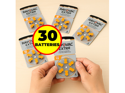 RAYOVAC 30 gab.  Ekonomiskais Komplekts Dzirdes