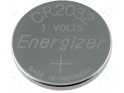 Energizer ® Battery: lithium | 3V