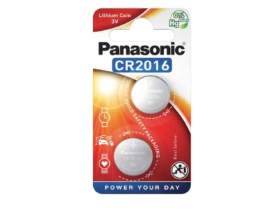 Panasonic CR2016 baterijas Panasonic litija iepakojumā