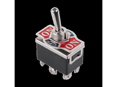 KN3(C)-203 sviru slēdzis DPDT (ON-OFF-ON), 6