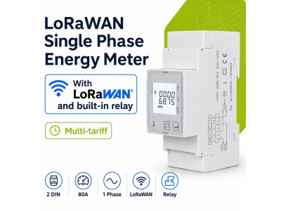 ElectroBase ® LoRaWAN Vienfāzes elektrības skaitītājs