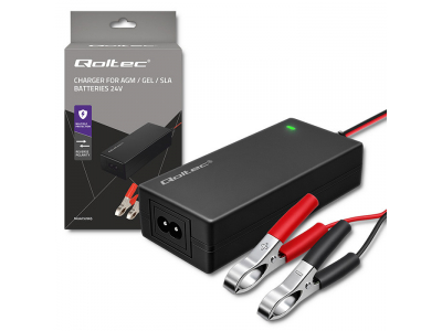 Qoltec ® Automātiskais lādētājs AGM GEL