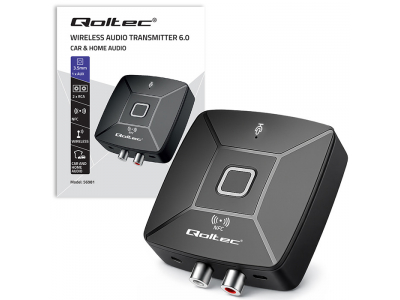 Qoltec ® Bezvadu audio HiFi raidītājs/uztvērējs