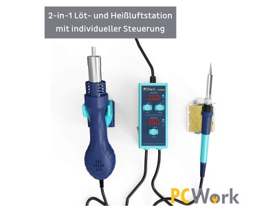 PCWork 2-in-1 lodēšanas un karstā gaisa
