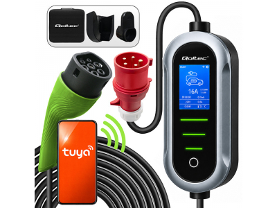 Qoltec ® Mobilais EV elektroauto lādētājs