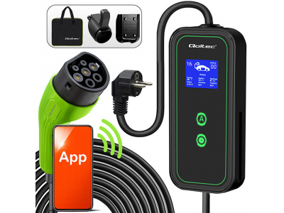 Qoltec ® Portatīvs elektroauto lādētājs Type