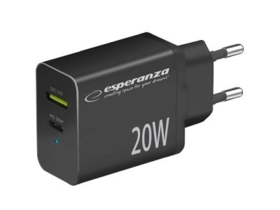 Esperanza EZC105K Lādētājs Type C 20W