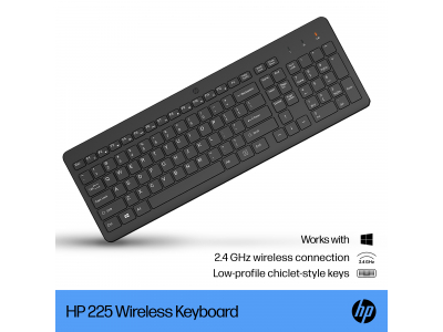 HP 225 Wireless Keyboard, spill resistant