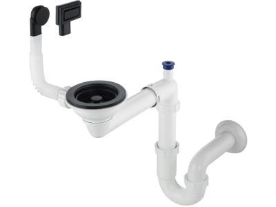 Siphon for 1-bowl granite sink -