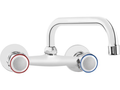 Wall-mounted washbasin mixer