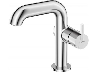 Washbasin mixer with rectangular spout