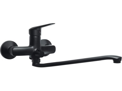 Wall-mounted washbasin mixer with extended spout